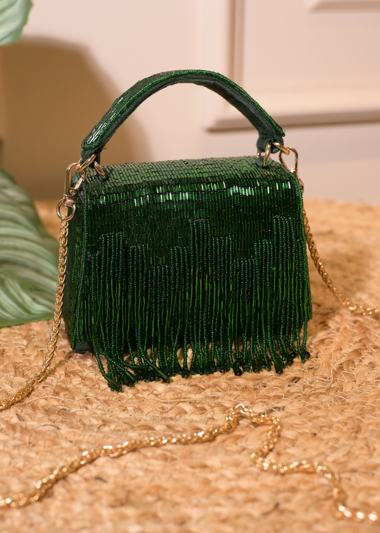 Green Tassel Bag
