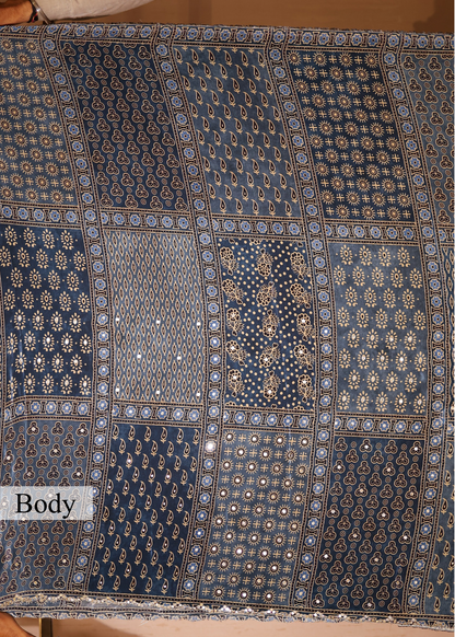 Ektara Mirror Ajrak Printed Saree