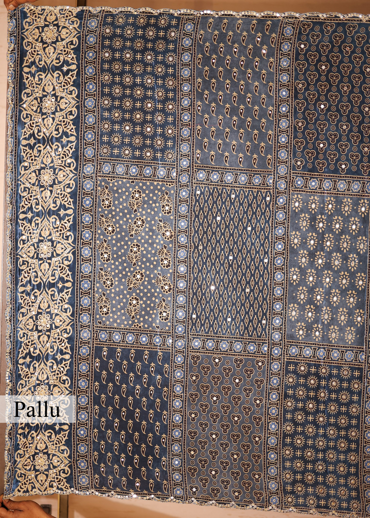 Ektara Mirror Ajrak Printed Saree