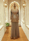 Inaya Slate Grey Tissue Kurti Sharara Set