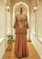 Inaya Rose Gold Tissue Kurti Sharara Set
