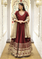 Kashish Maroon Anarkali with Tissue Dupatta