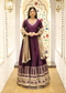 Kashish Wine Anarkali with Tissue Dupatta