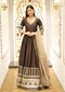 Kashish Mocha Anarkali with Tissue Dupatta