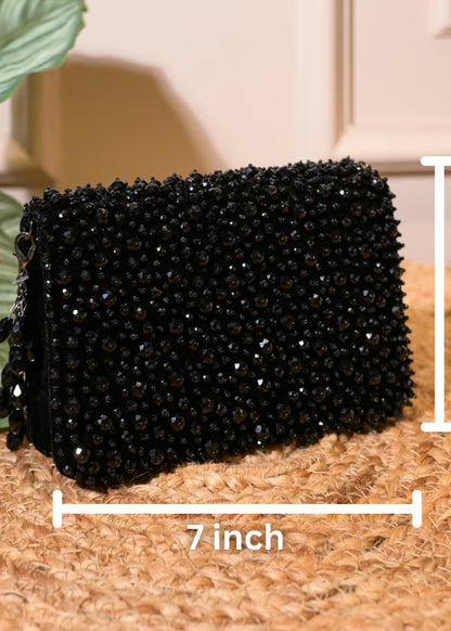 Black Stud Rectangular Bag