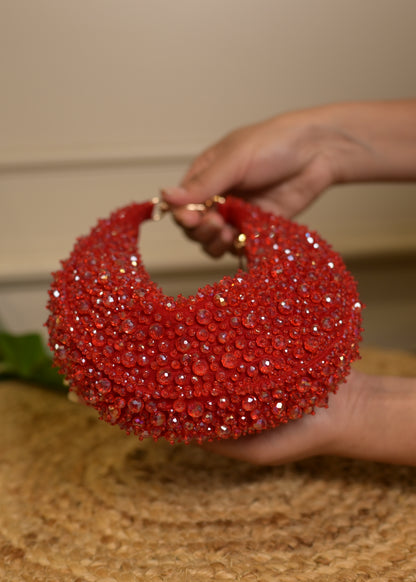 Red U Shaped Stud Potlis