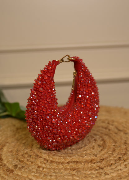 Red U Shaped Stud Potlis