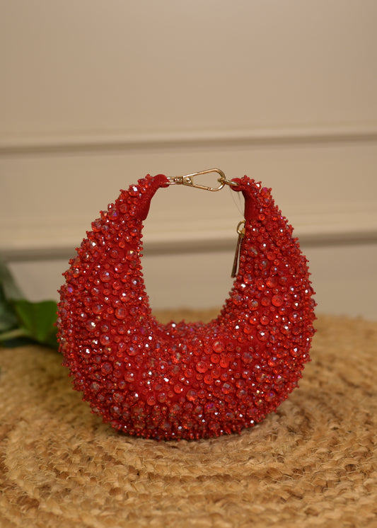 Red U Shaped Stud Potlis
