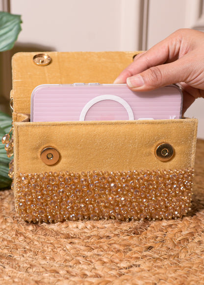 Golden Stud Rectangular Bag