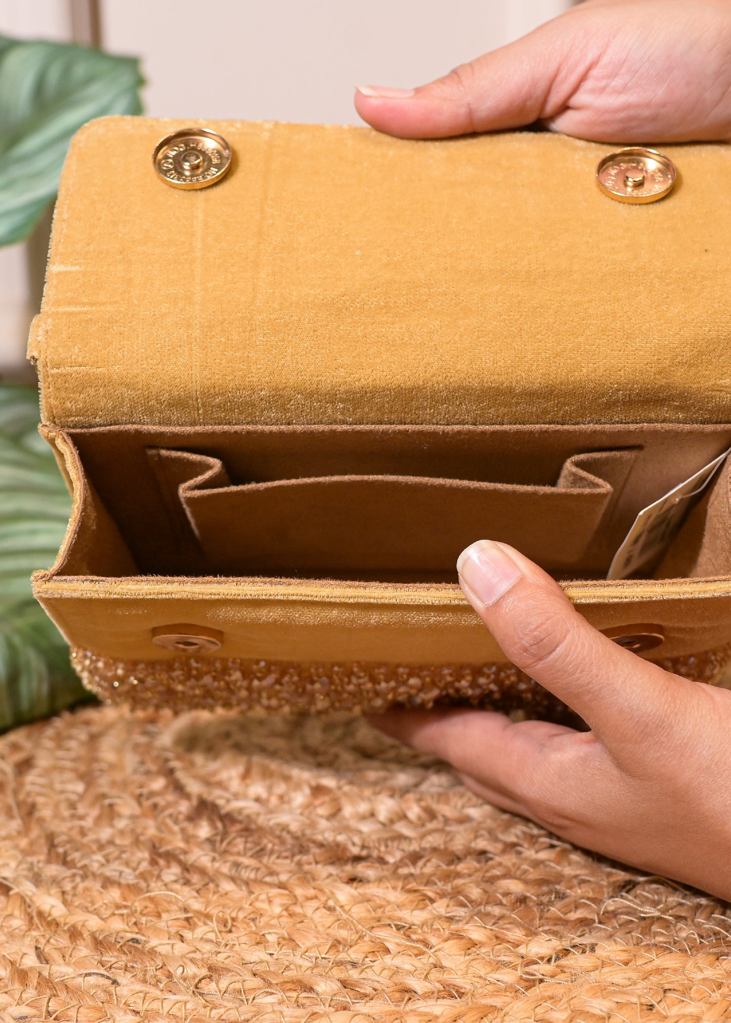 Golden Stud Rectangular Bag