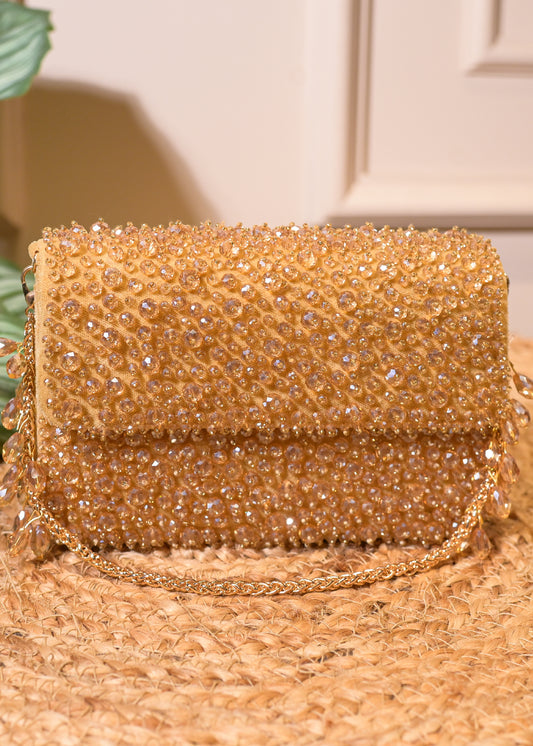 Golden Stud Rectangular Bag