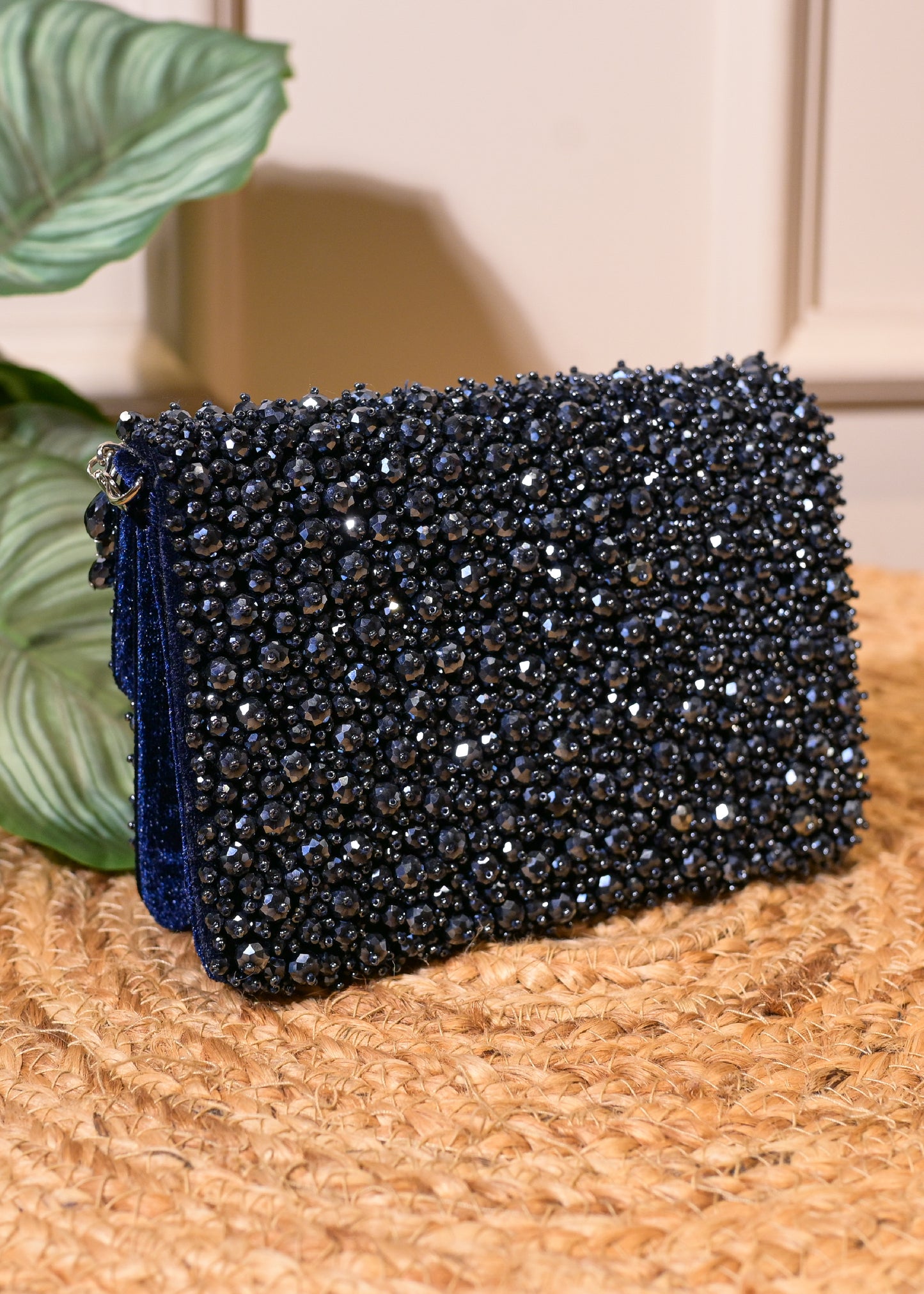 Navy Stud Rectangular Bag