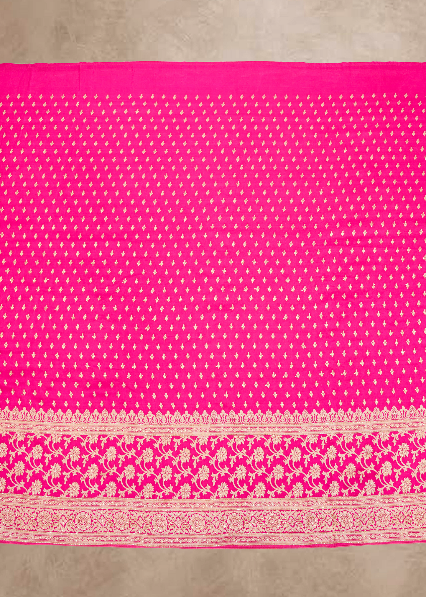 Rani Booti Embroidered Dola Silk Saree with Unstitched Blouse