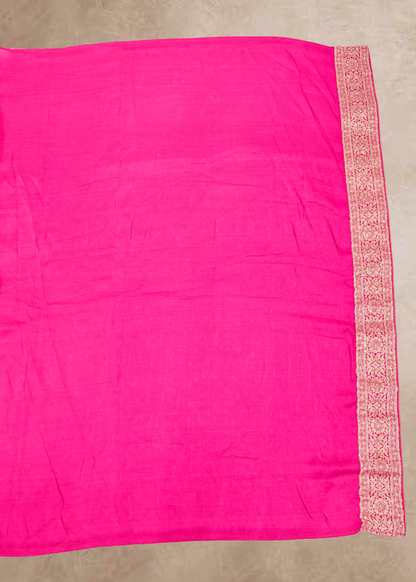 Rani Booti Embroidered Dola Silk Saree with Unstitched Blouse