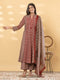 Falguni Rust Dabu Cotton Stitched Suit Set